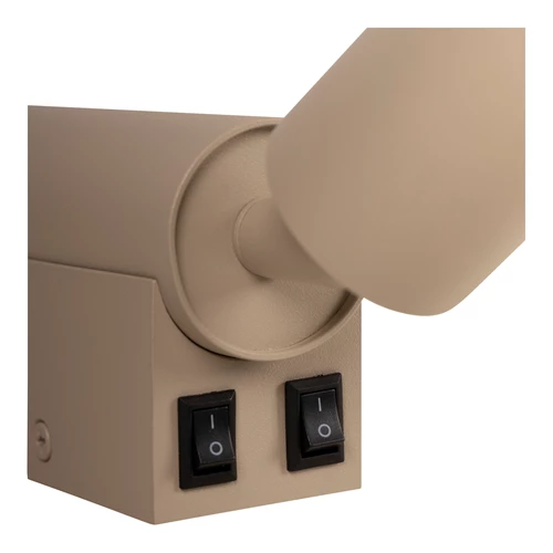 Lucide OTIMO - Wandspot / Wandlamp - 2xGU10 - Koffie | Essential - detail 1